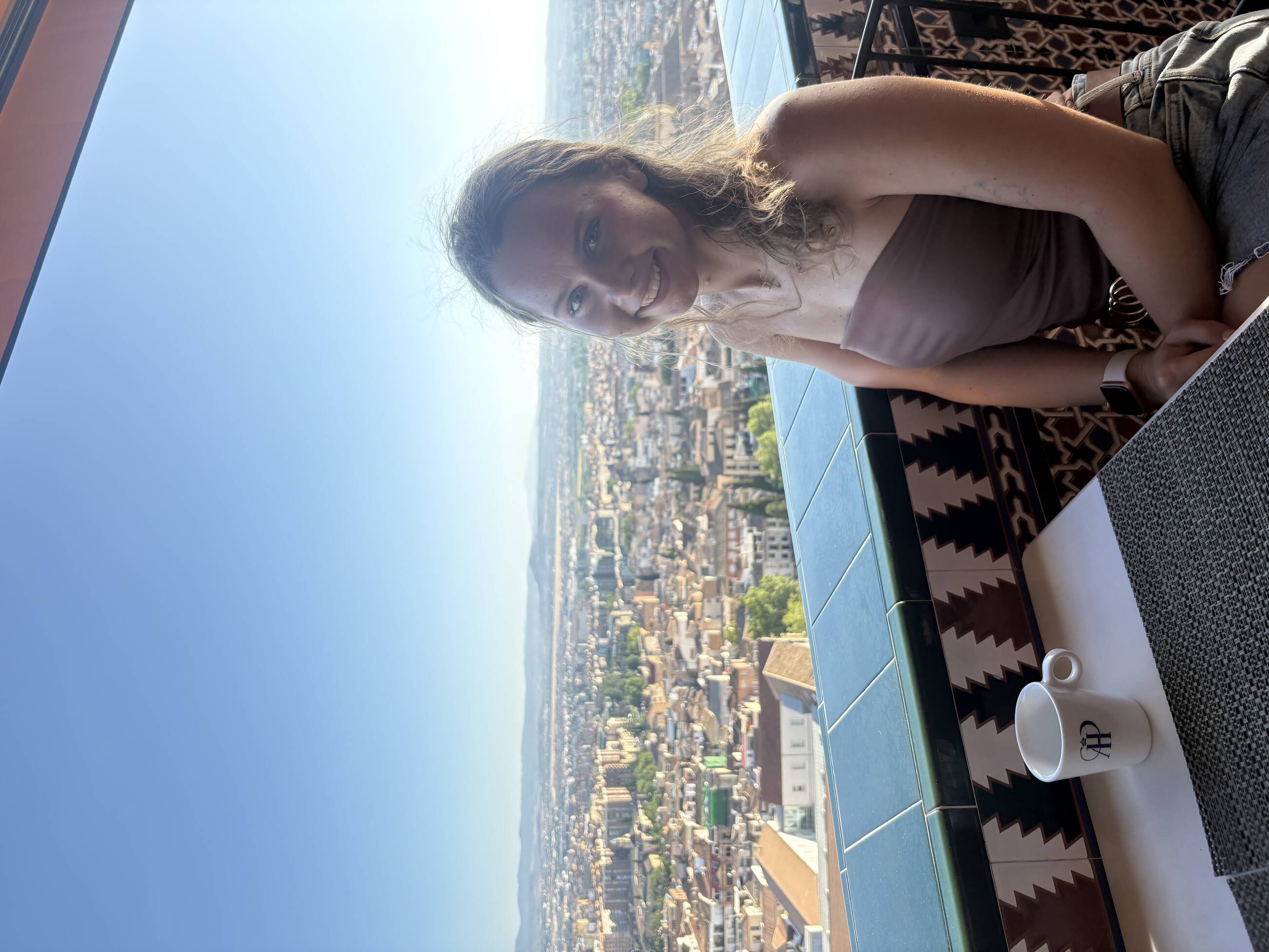 Coffee with a view at Hotel Alhambra 