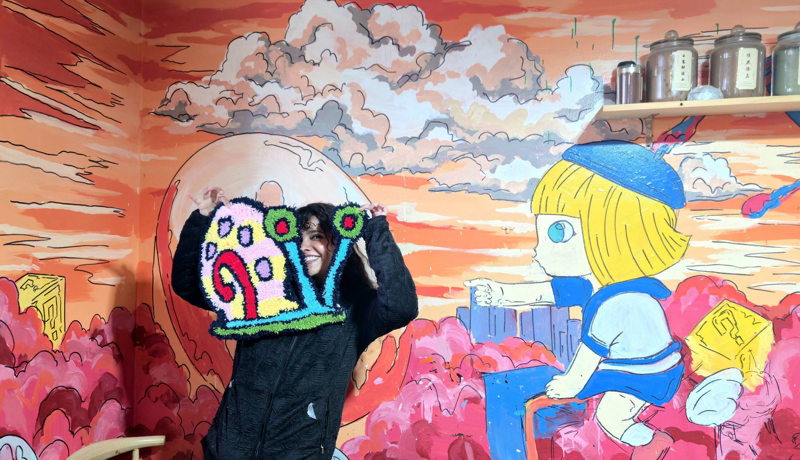 Handmade art with my teacher!