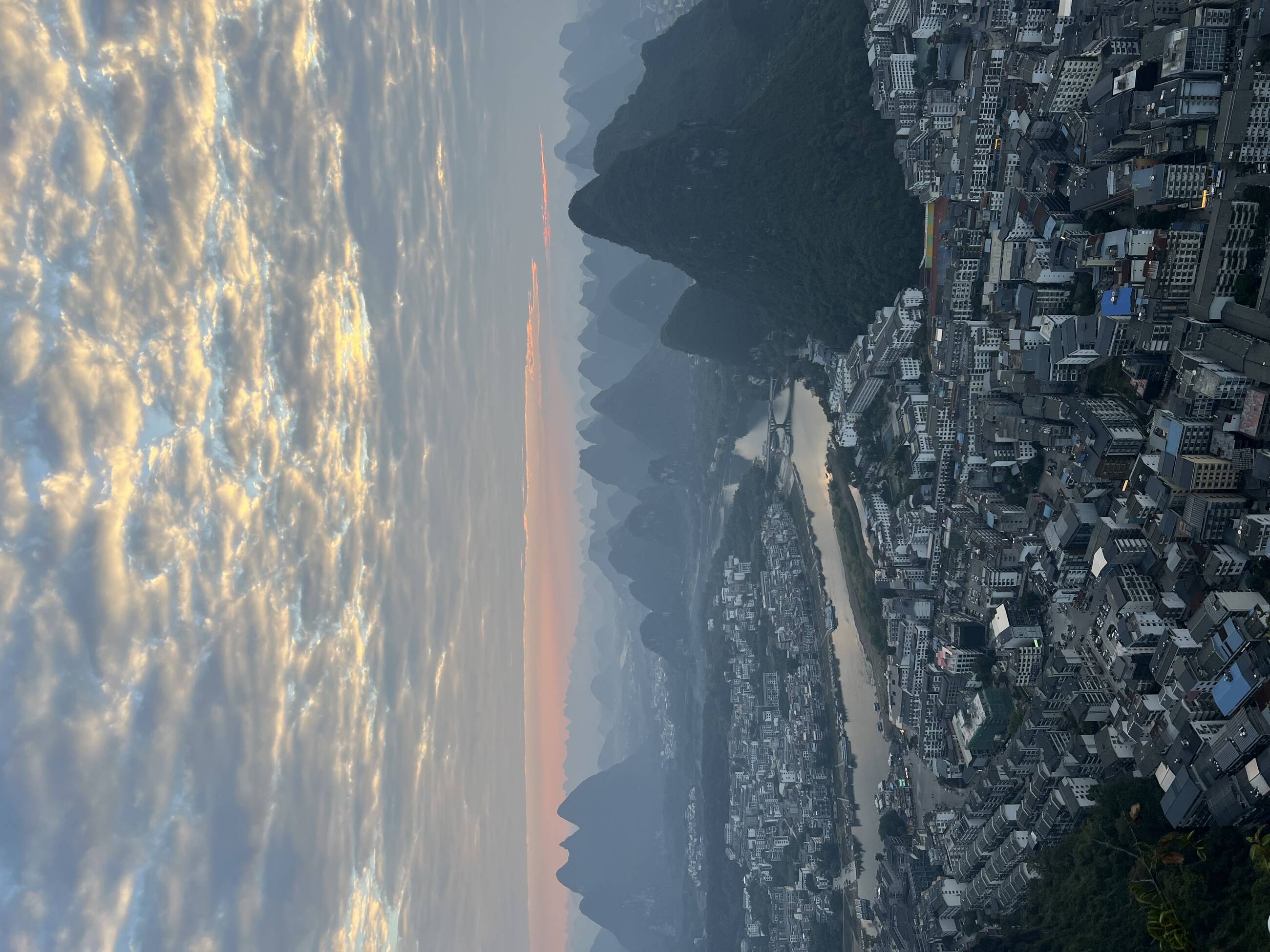 Yangshuo Town from above