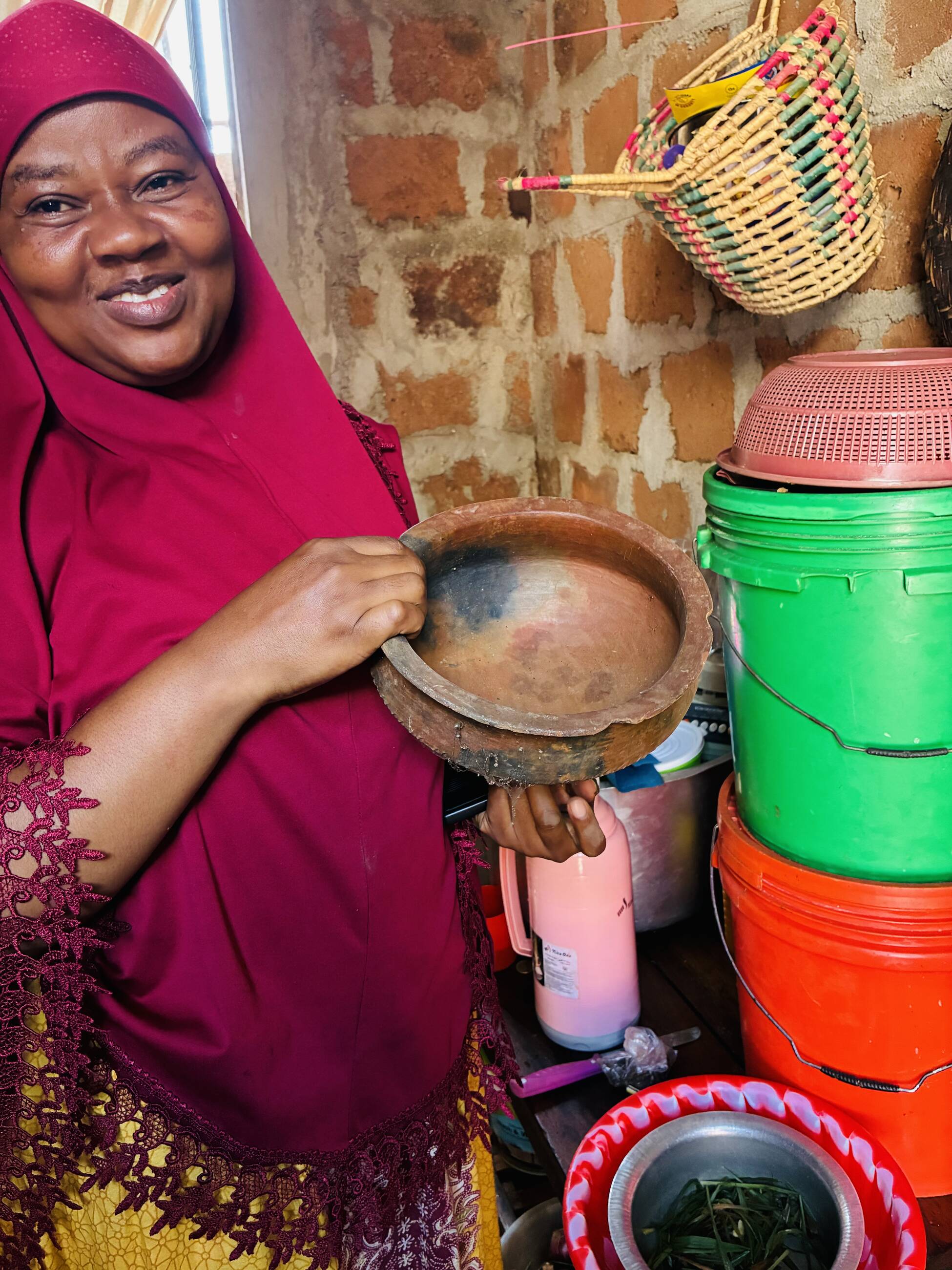 Biasina in her kitchen, home visit