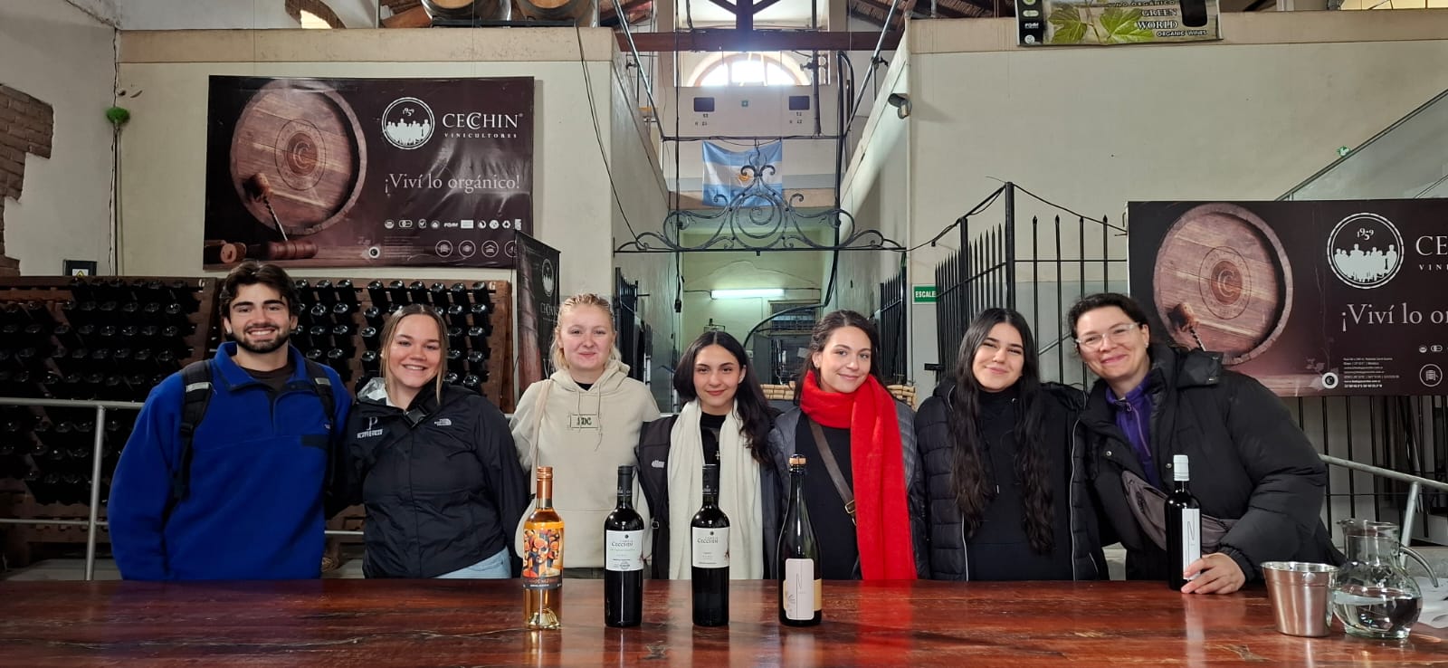 Some of my Sustainable Development classmates and I at a local winery learning about sustainable harvesting