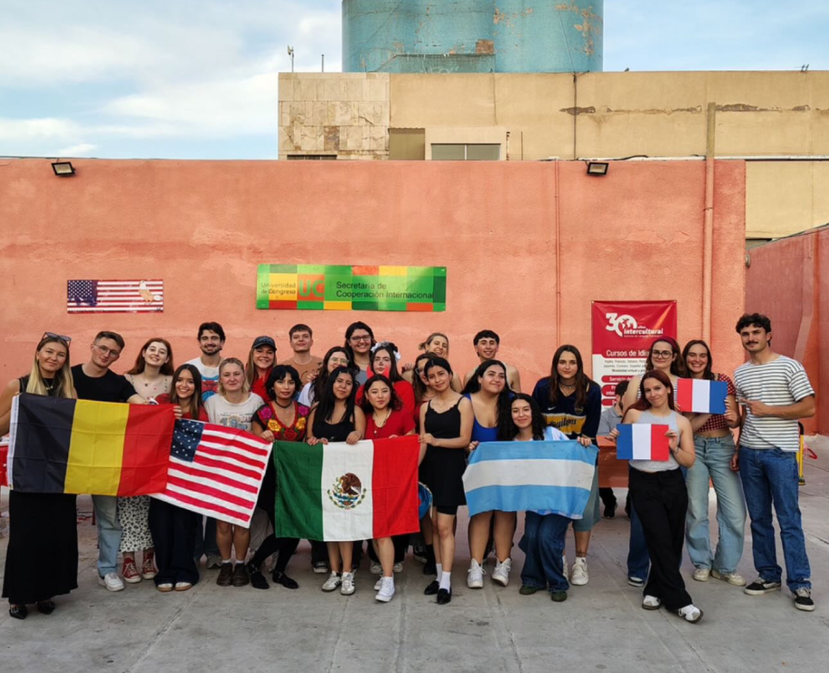 Our study abroad cohort from API and other organizations at Universidad de Congreso's Cultural Fair