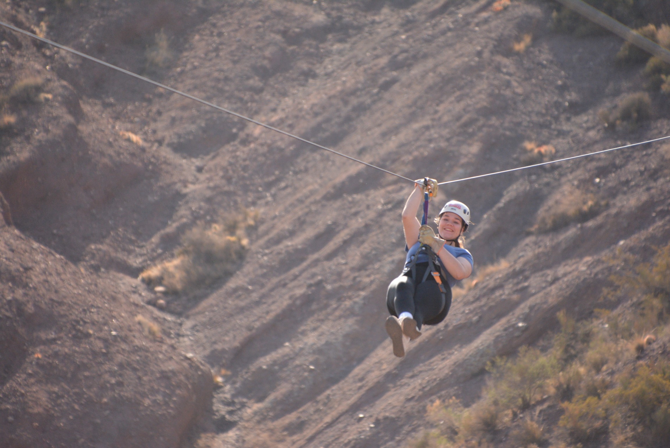 Ziplining through the Andes mountains in Potrerillos