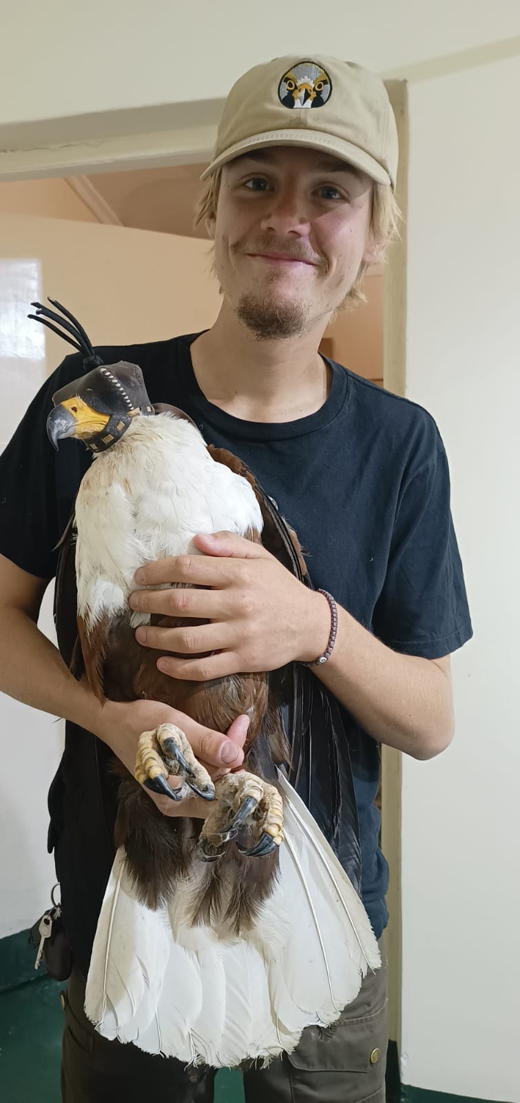 Me holding an African Fish Eagle