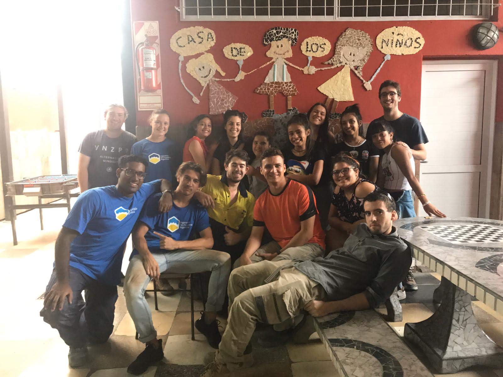 Volunteering to help build a swimming pool for children in Bernal Oeste