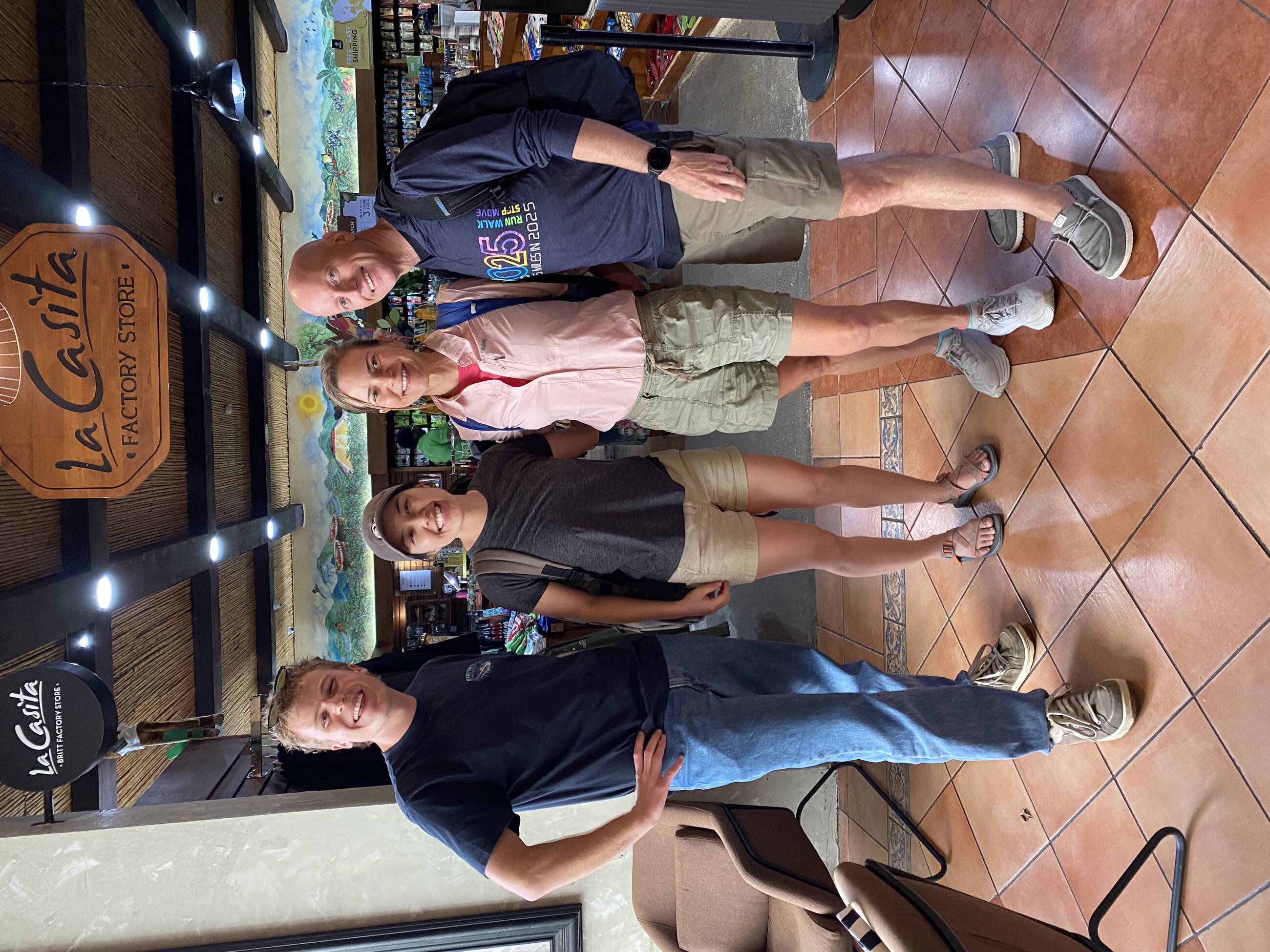 Bonding with the other students at Cafe Britt