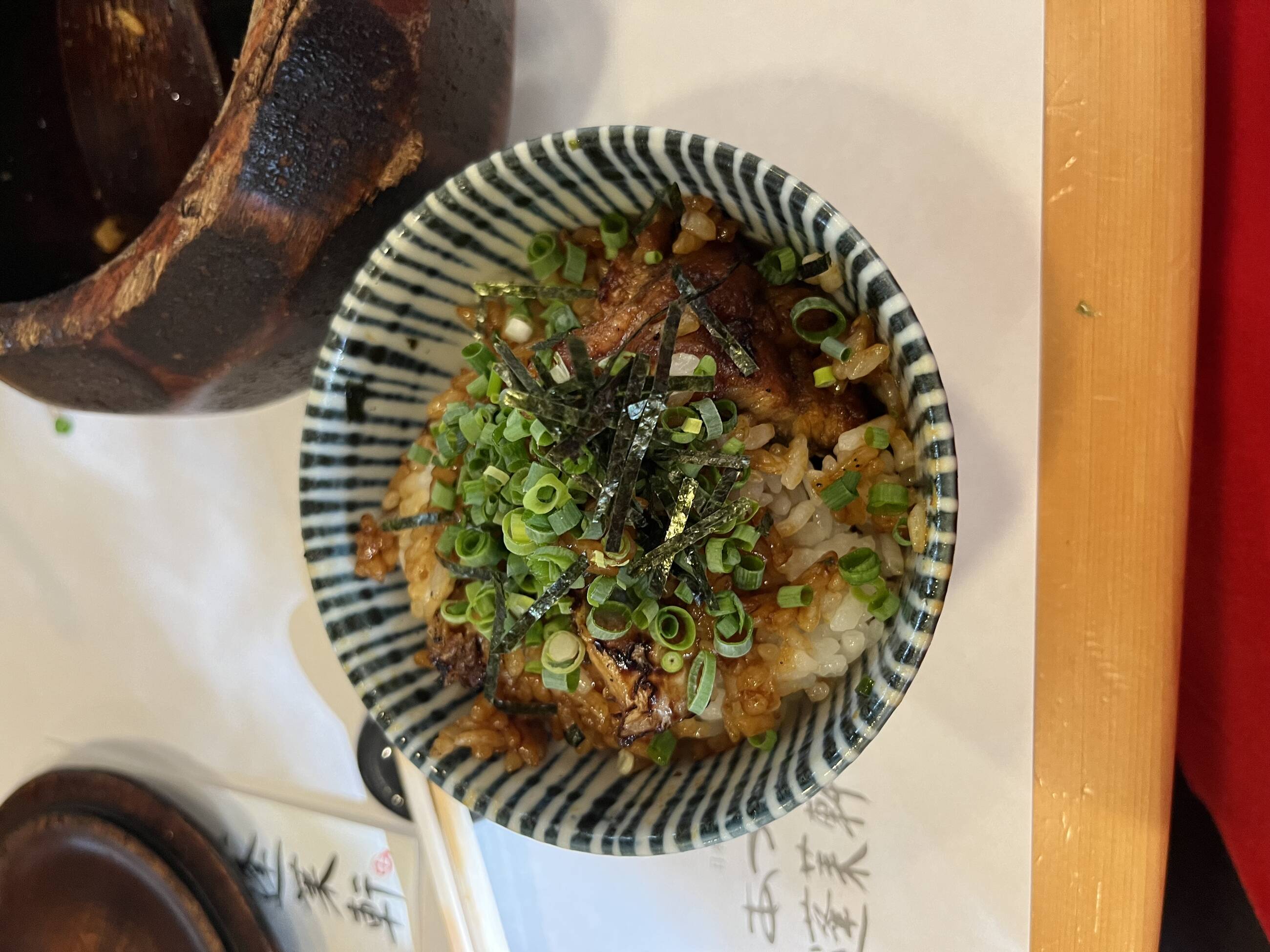 Hitsumabushi, Nagoya is famous for eel and specifically this dish eaten in a very specific way. One of our excursions had us only a 10 minute walk from a 150 year old restaurant that actually created the dish! Delicious. 