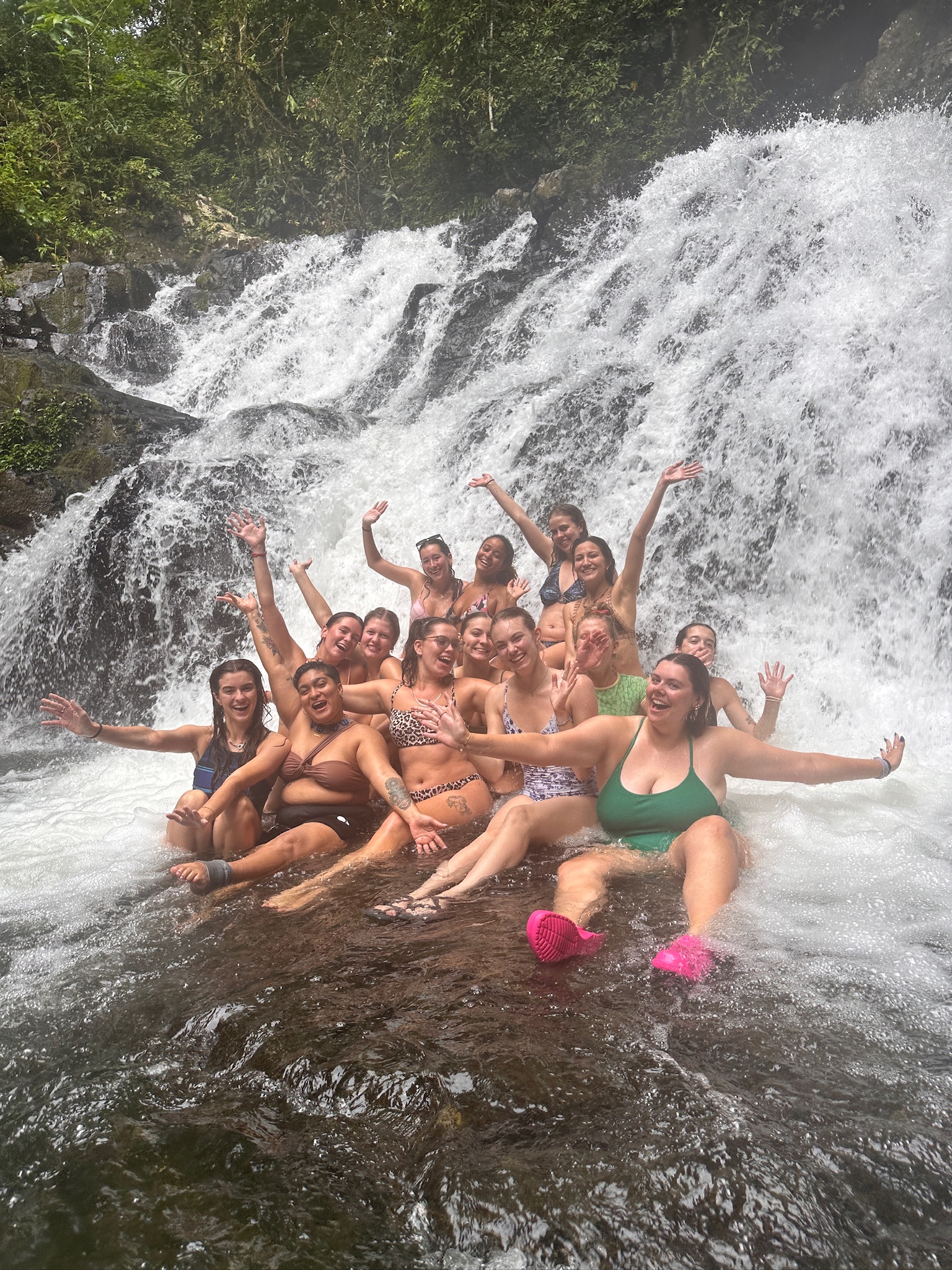 Open exchange group hike and waterfall 