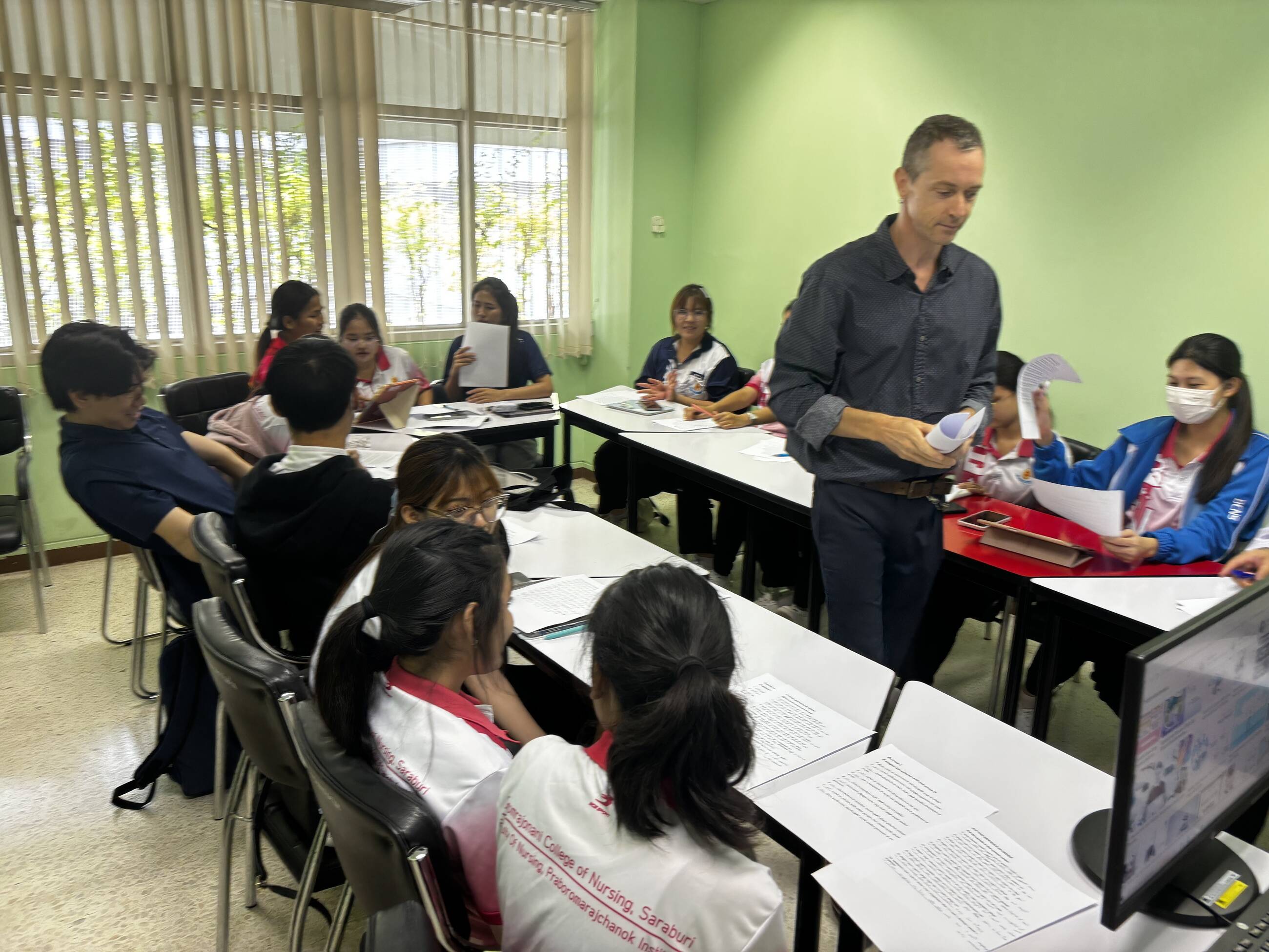 Monitoring my students during an exercise