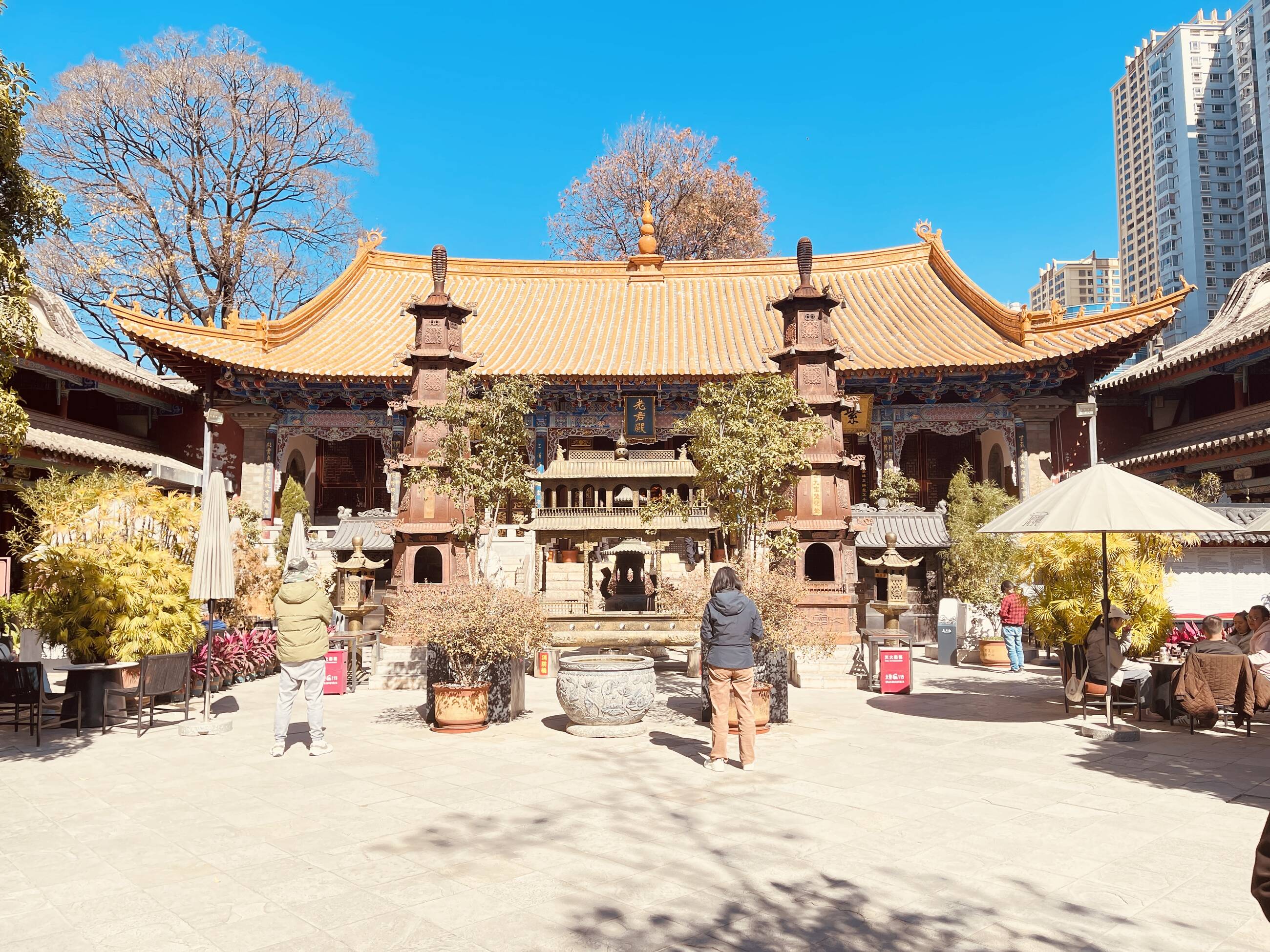 Part of our activities—my teacher took us to a nearby temple, just a 10-minute walk from the school. It was a simple but meaningful experience.