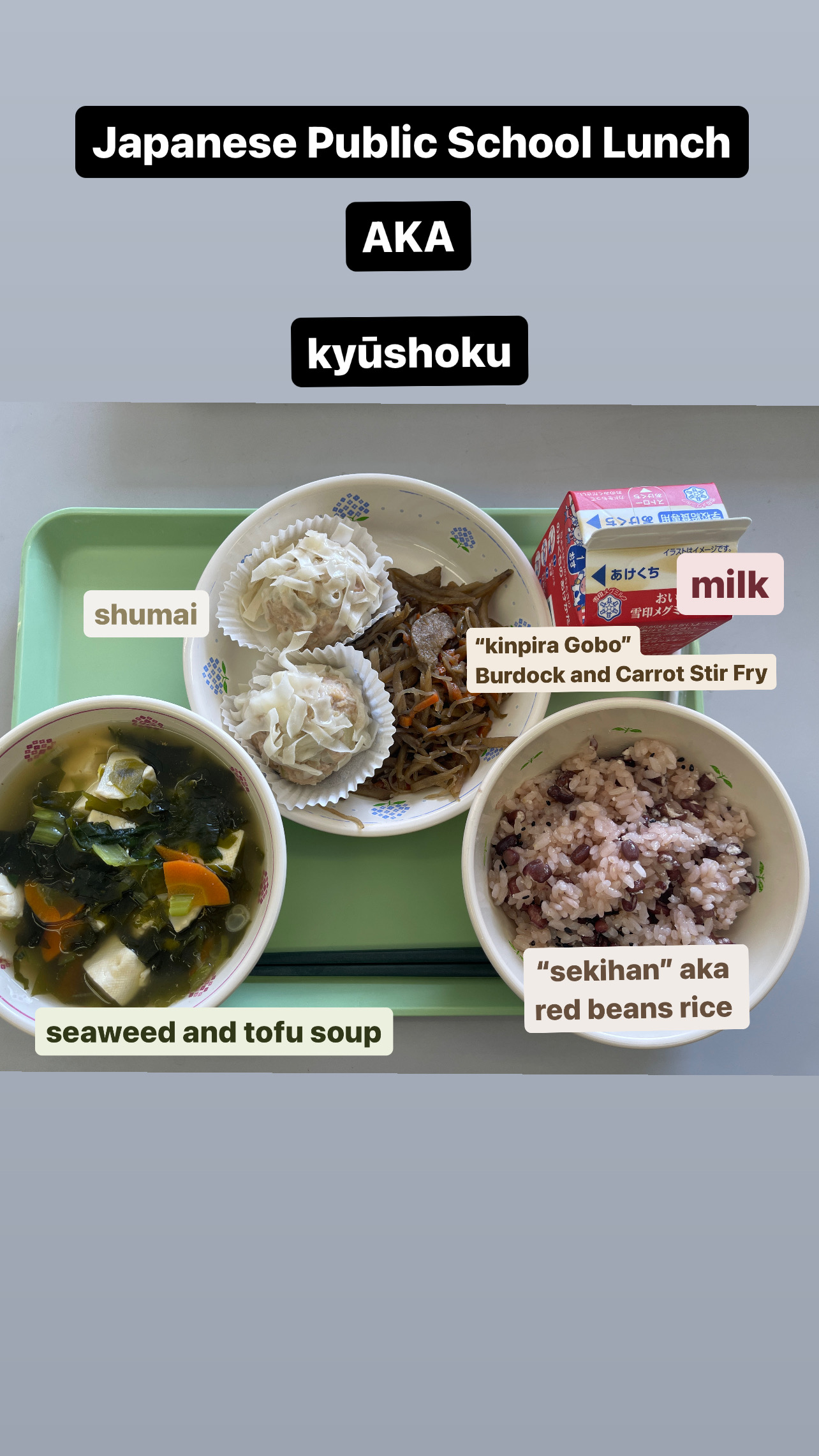 Japanese school lunch