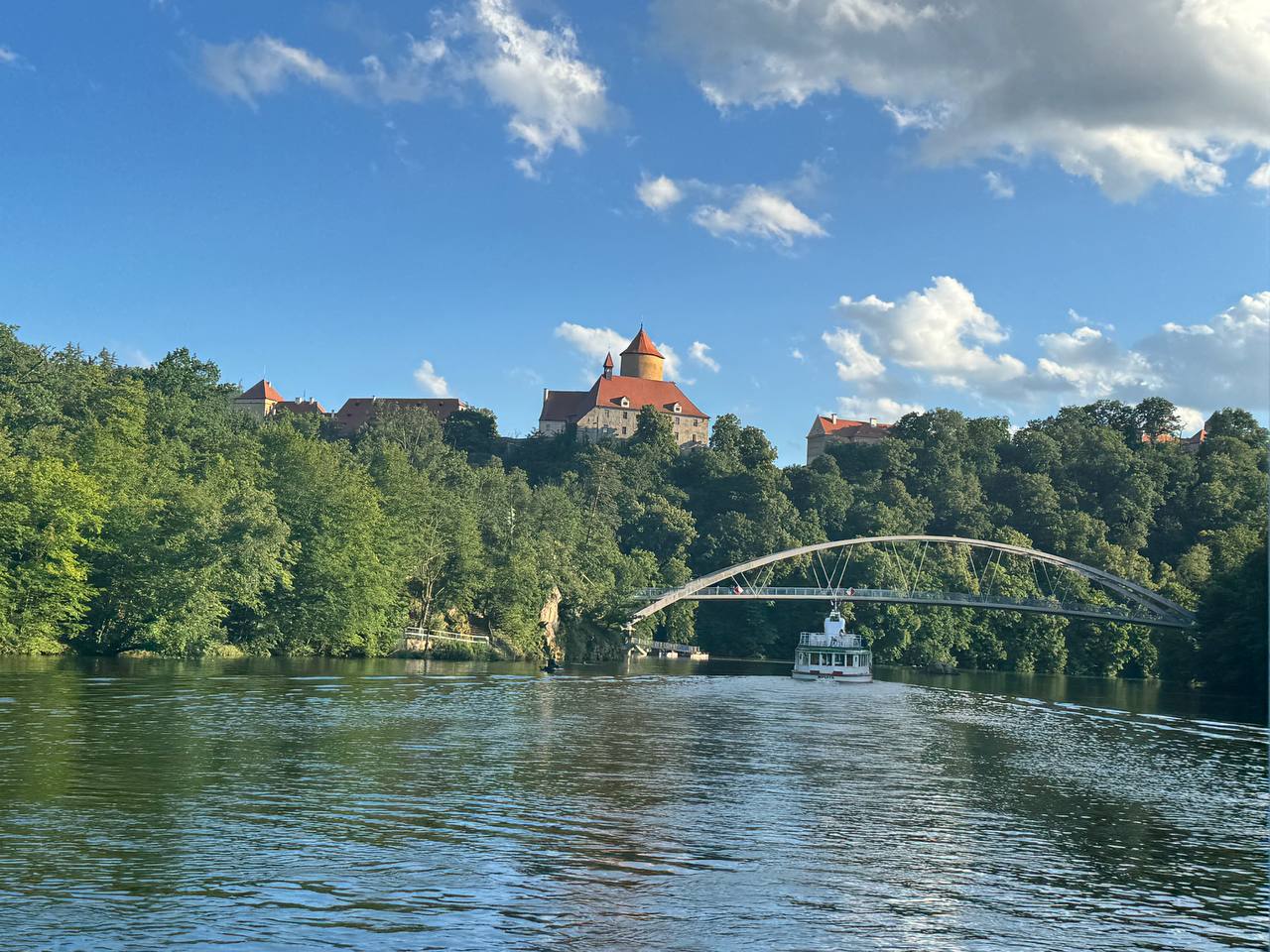 View on the lake at final boat party