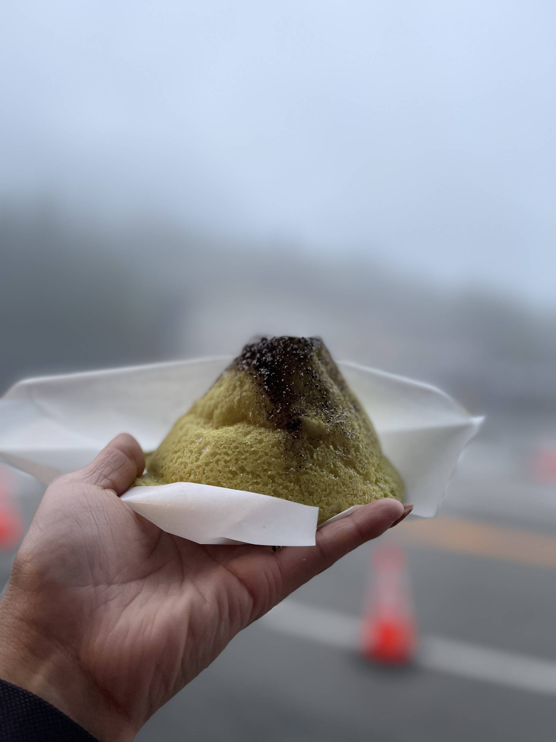 Fuji Matcha cake at Mt. Fuji 5th station