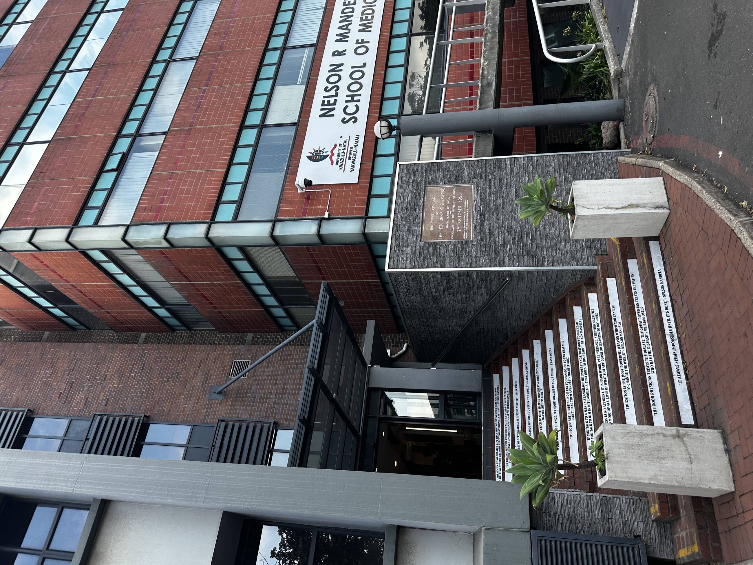 Front view of the medical school