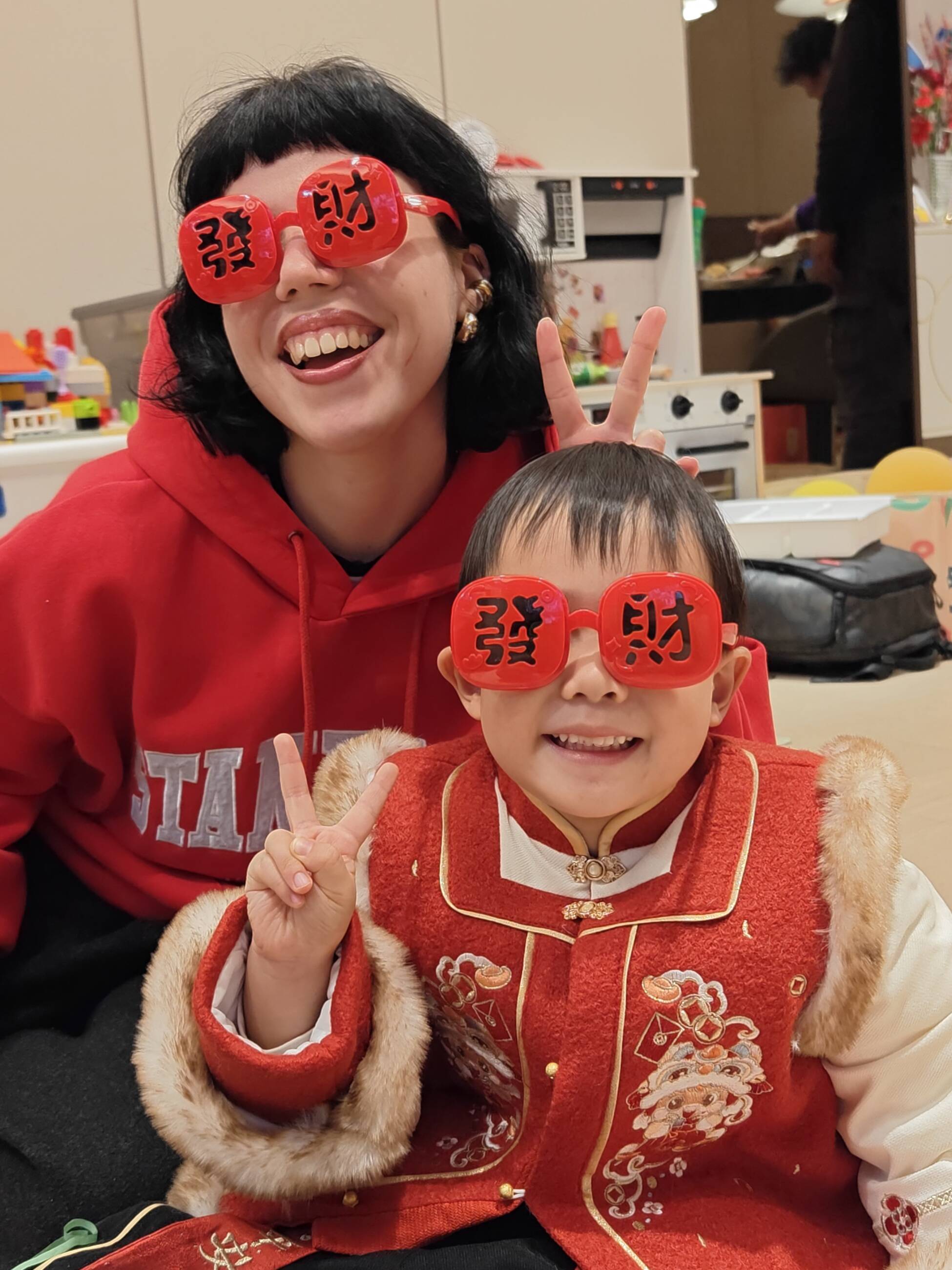 chinese new year with my host kid~