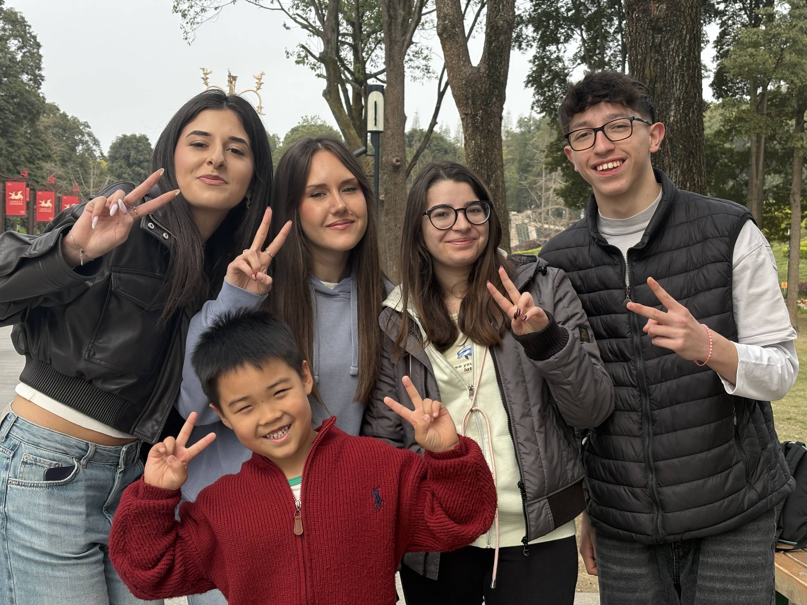 Me, my friends and a random chinese kid.