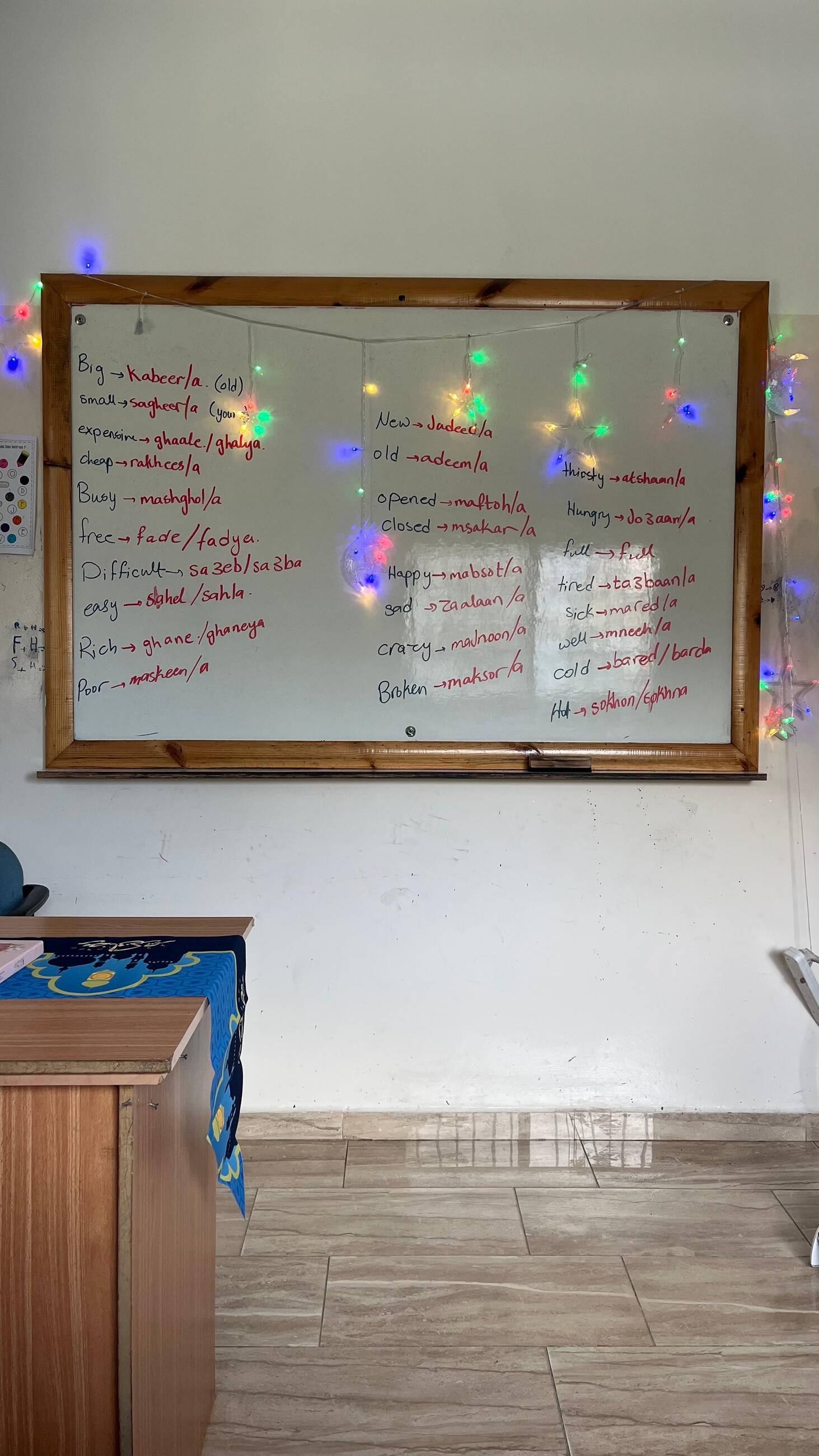 Arabic class during Ramadan