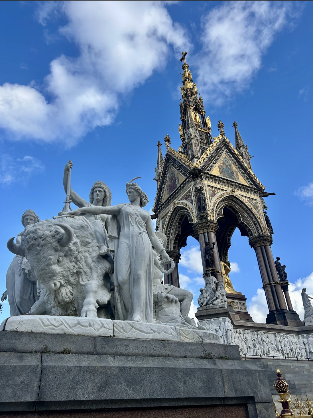 The Albert Memorial at Kensington Gardens!