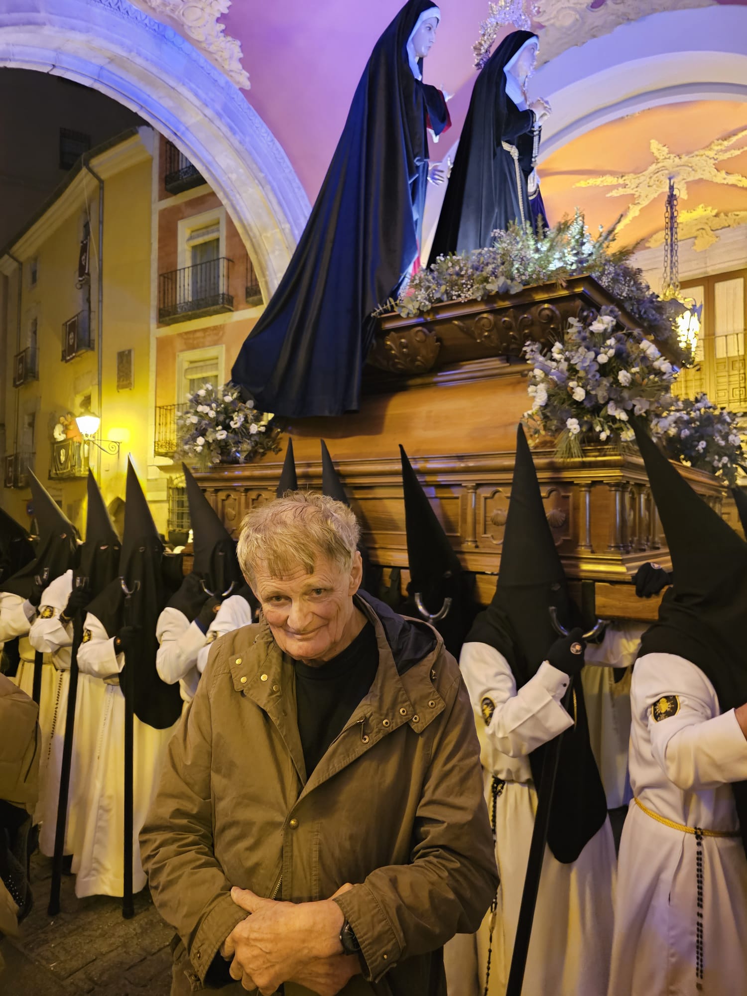 Semana Santa up close, tradition and devotion passing behind me.