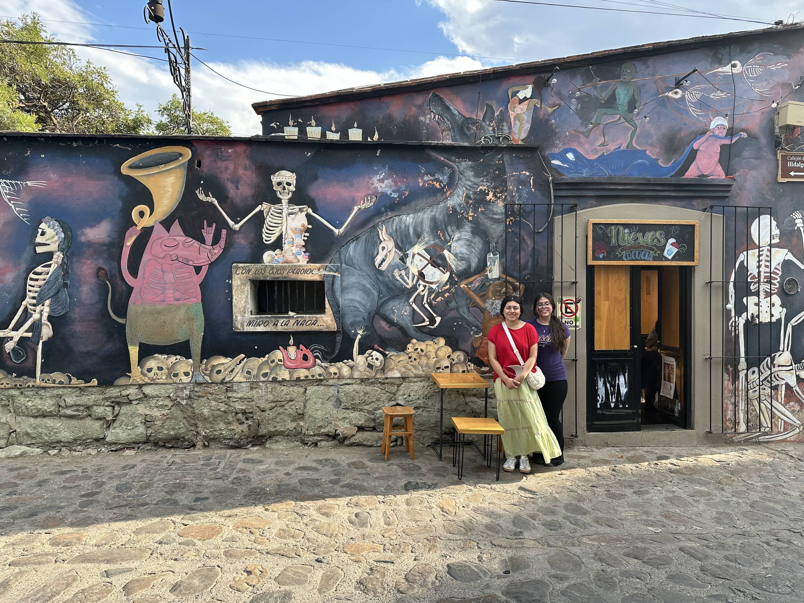 Enjoying the murals in Jalatlaco, Oaxaca. 