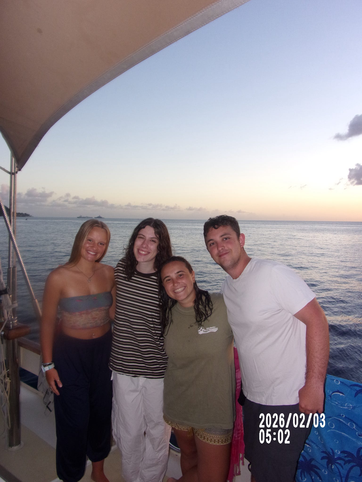 Dominica sunset after our ocean showers
