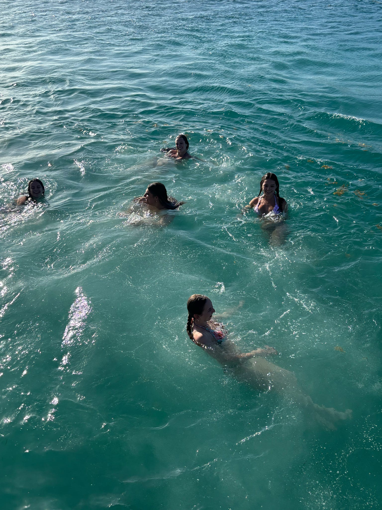 Swimming in the Caribbean Sea