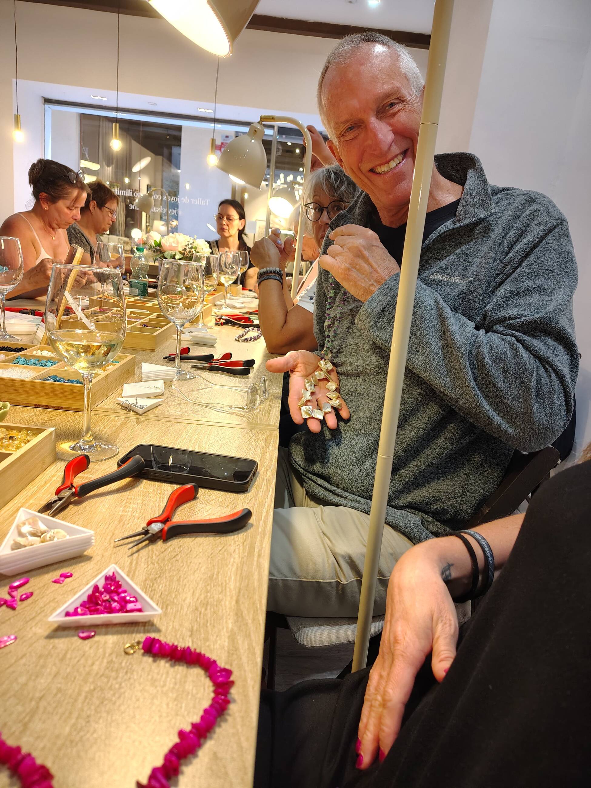 Learning to Make Jewelry, aided by Vinho Tinto
