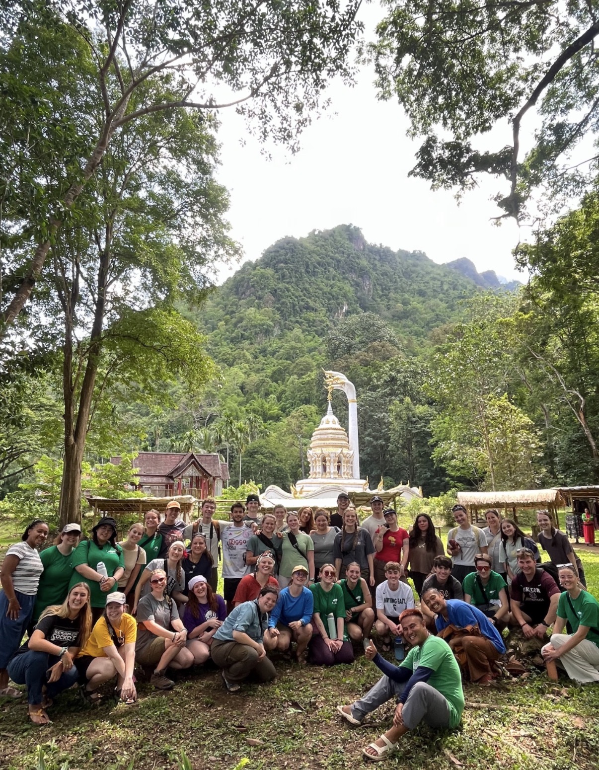 Visiting a temple 