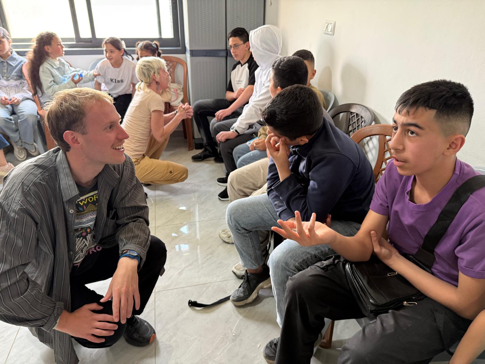 Teaching in Al Arub Camp