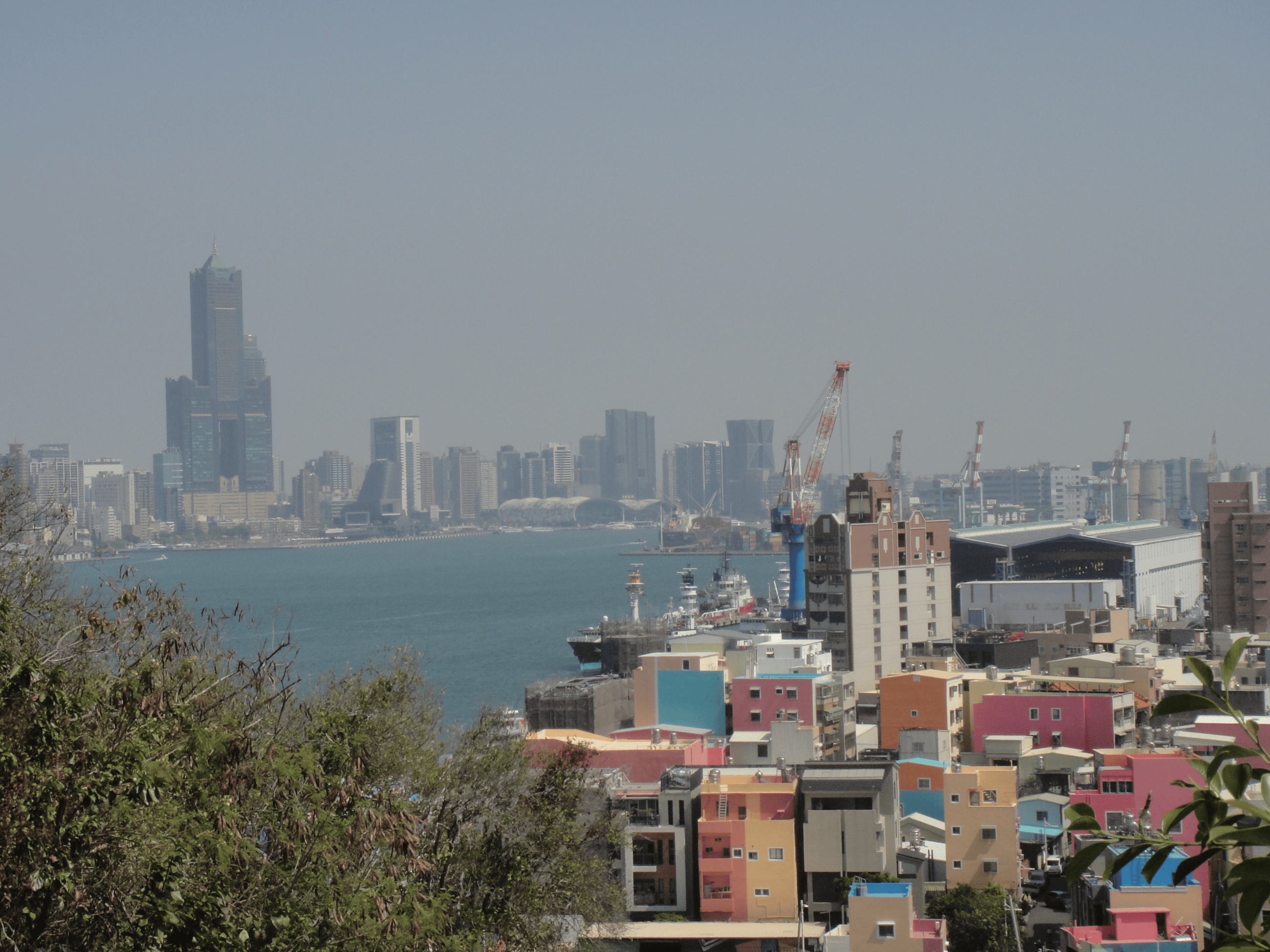 A view of Kaohsiung City from Cijin Island