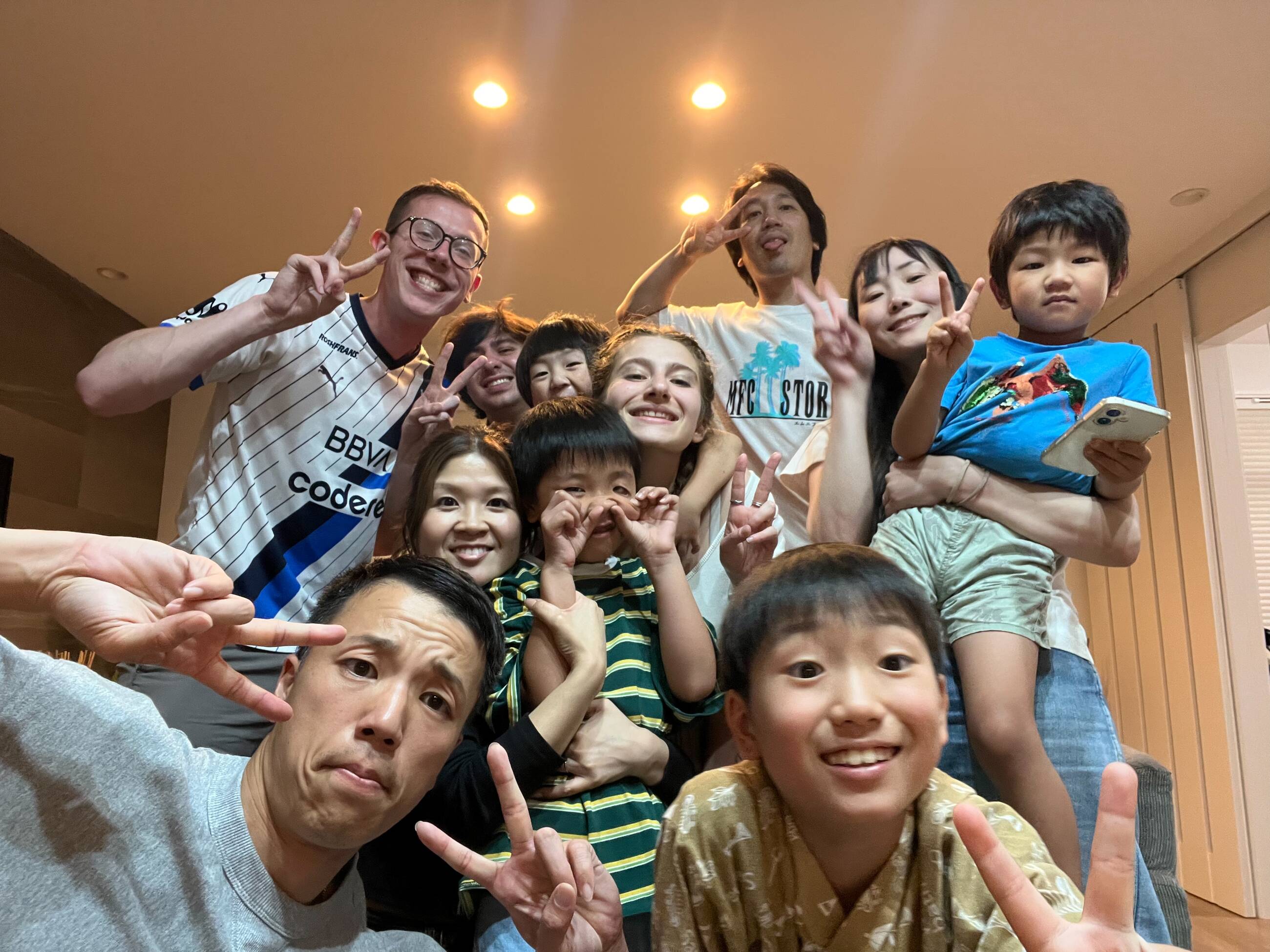 My host family in Isa, Kagoshima, as well as Carson and Adam's (participants from the USA)