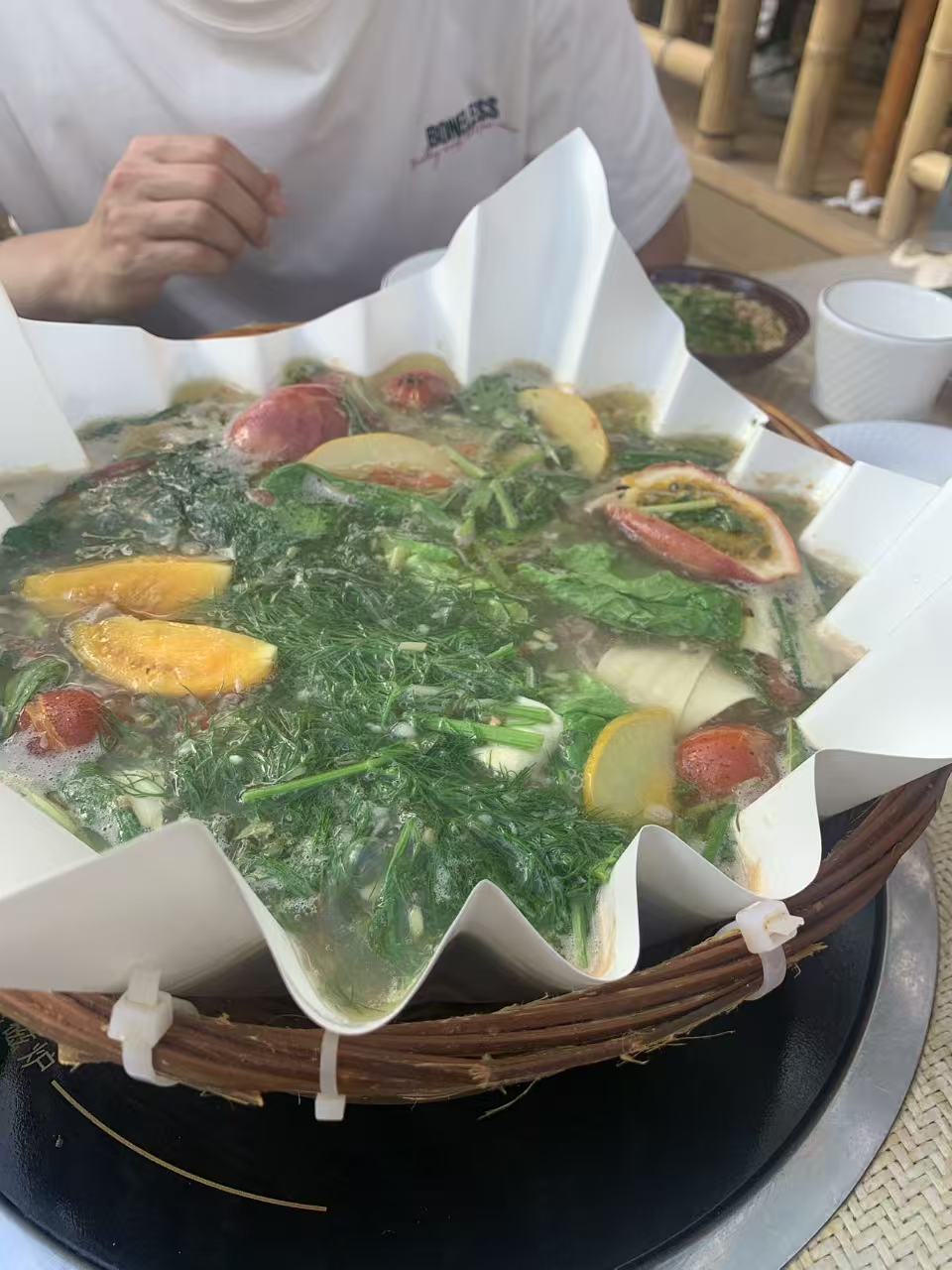 Fruity hotpot near the school