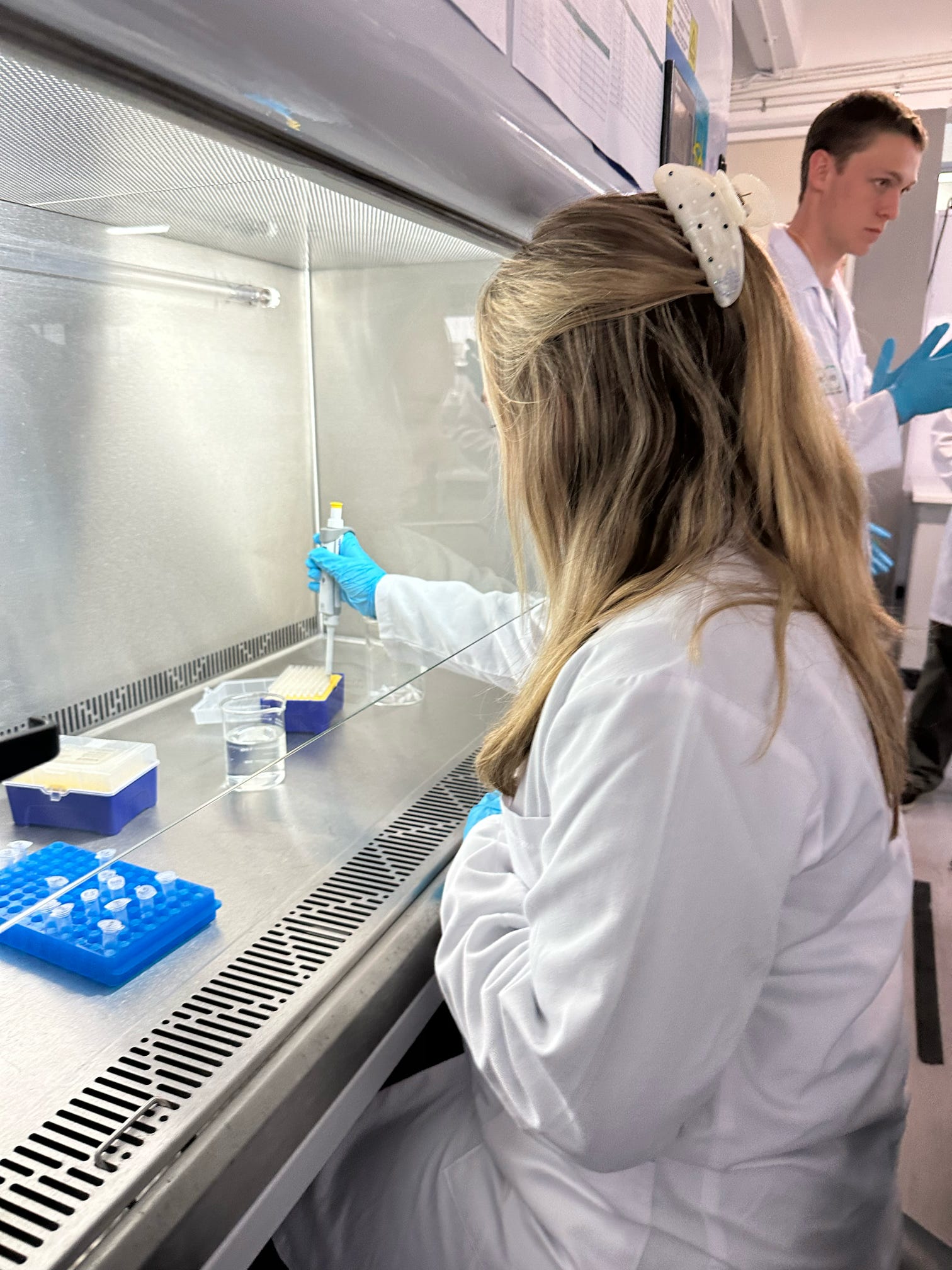 My work in a cancer lab learning proper lab skills and pipetting techniques!