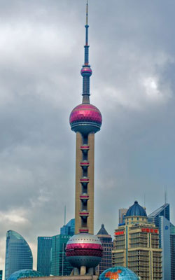 The Oriental Pearl Tower in Shanghai