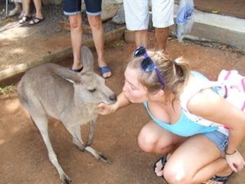 GlobaLinks Sydney students with animals