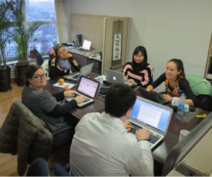 Laetitia worked in Beijing along with a diverse group of international interns