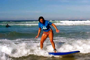 Surfing at Manly Beach