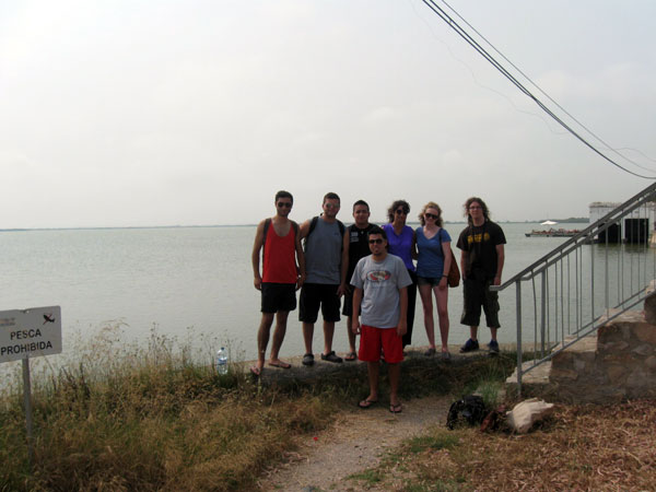 Angel with other volunteers in Spain