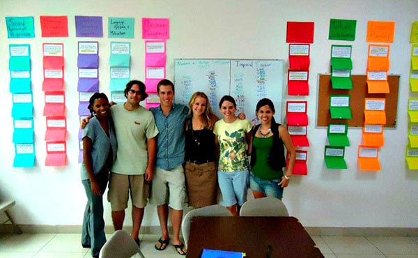 Andrea (far right) with her fellow teachers and trainers