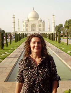 A volunteer exploring India during her free time