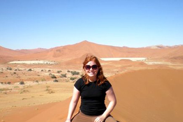 Mattie experiencing the dessert of Namibia