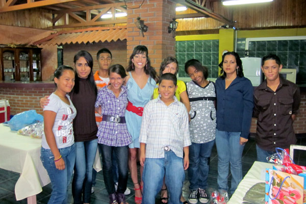 Rachael with some of her students during graduation