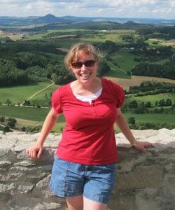 Maddi at the ruins of Hohentwiel in Singen