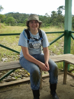 Sitting outside in Ecuador