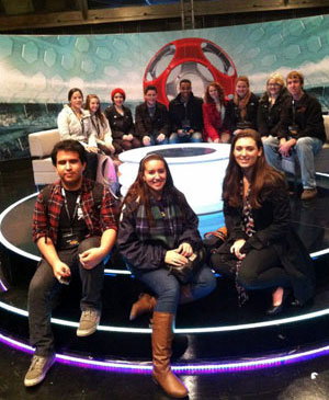Julia with the other interns in London