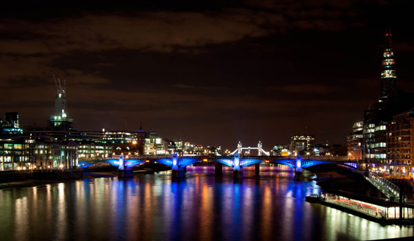 London at night