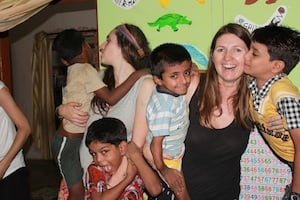 Children at school in India 