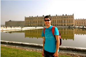Peter in front of the Palace of Versailles