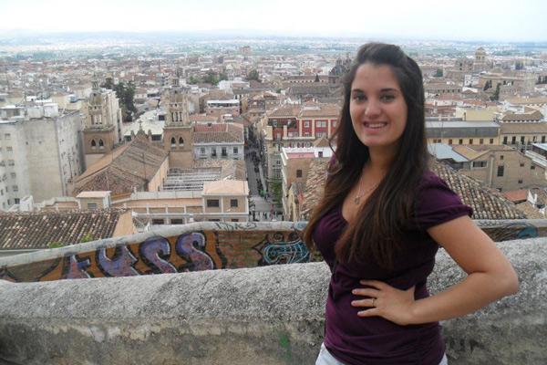 Holly with an amazing view over Granada