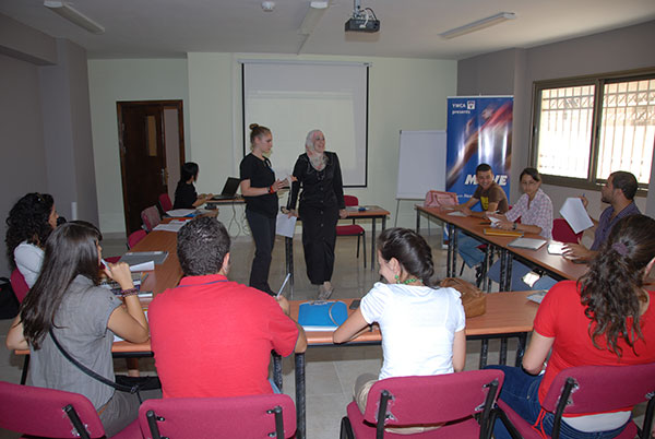 The classroom in Palestine where Faith taught English 